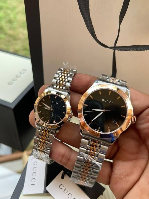 327264064-600x450 Gucci G Timeless Black Dial Two Tone Steel Strap Watch For Men - YA126410