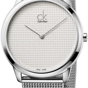 Calvin Klein Surround Silver Dial Silver Mesh Bracelet Watch for Men - K3W21126