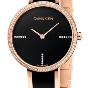3321126_ck-cierne Calvin Klein Seduce Black Dial Two Tone Steel Strap Watch for Women - K4E2NX1S
