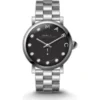 Marc Jacobs Blade Black Dial Silver Steel Strap Watch for Women - MBM8672