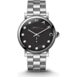 Marc Jacobs Blade Black Dial Silver Steel Strap Watch for Women - MBM8672