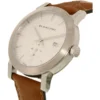 337346b6-0729-4a94-9061-d02a22b5ef0b_1.1fe9313f8f73927b9694bdc9e0db7da2 Burberry The City Silver Dial Brown Leather Strap Watch for Men - BU9904