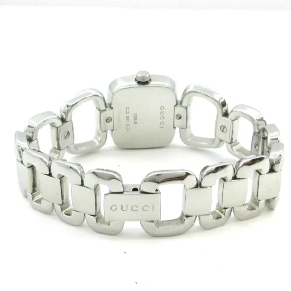 34976023_3-539917_fa0632bd-5faa-41b0-a1d2-d4e1be91542f Gucci G Gucci Black Dial Silver Steel Strap Watch For Women - YA125510