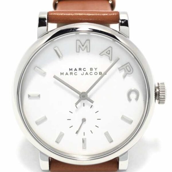 36527239_1-478485 Marc Jacobs Baker White Dial Brown Leather Strap Watch for Women - MBM1265