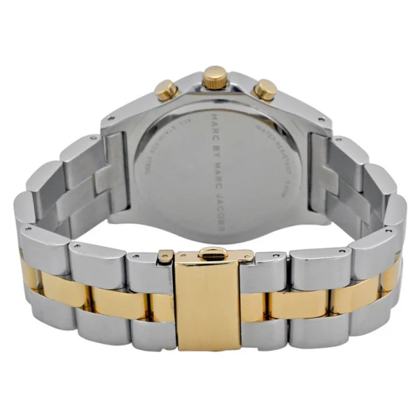 3_fc3ad10f-6133-4f62-90bc-2093d51abacc Marc Jacobs Blade Chronograph Silver Dial Two Tone Steel Strap Watch for Women - MBM3177