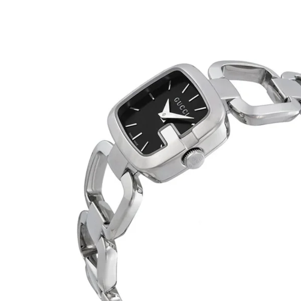 3cf88eaf-f988-4a32-8250-3460a9f60329-800x800.jpeg_min-675771_9fe9d39e-d548-440e-a9ff-eeb983d1b94f Gucci G Gucci Black Dial Silver Steel Strap Watch For Women - YA125510