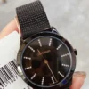 Calvin Klein Minimal Diamonds Black Dial Black Mesh Bracelet Watch for Women - K3M22X2X