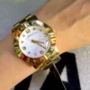 Marc Jacobs Amy White Dial Gold Steel Strap Watch for Women - MBM3056