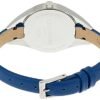 413vsZ1JXBL Calvin Klein Rebel Blue Silver Dial Blue Leather Strap Watch for Women - K8P231V6