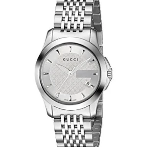 Gucci G Timeless Silver Dial Silver Steel Strap Watch For Women - YA126501