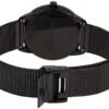 418b2lK8vLL Calvin Klein Minimal Black Dial Black Mesh Bracelet Watch for Women - K3M224X1