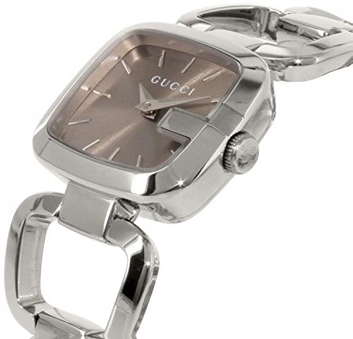 41I6VOWrJOL Gucci G Gucci Brown Dial Silver Steel Strap Watch For Women - YA125507