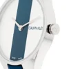 41cf2GBOoLL Calvin Klein Rebel Blue Silver Dial Blue Leather Strap Watch for Women - K8P231V6