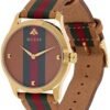 Gucci G Timeless Quartz Brown Dial Brown Leather Strap Unisex Watch - YA1264077