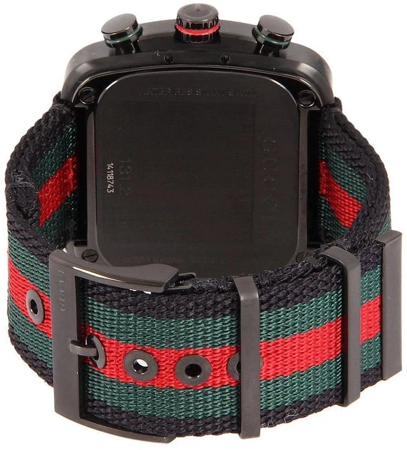 45777203 Gucci Coupe Chronograph Quartz Black Two Tone NATO Strap Watch For Men - YA131202