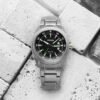 478e7bba9b0bdea8 Citizen Eco Drive Urban Black Dial Silver Stainless Steel Watch For Men - AW0020-59EB