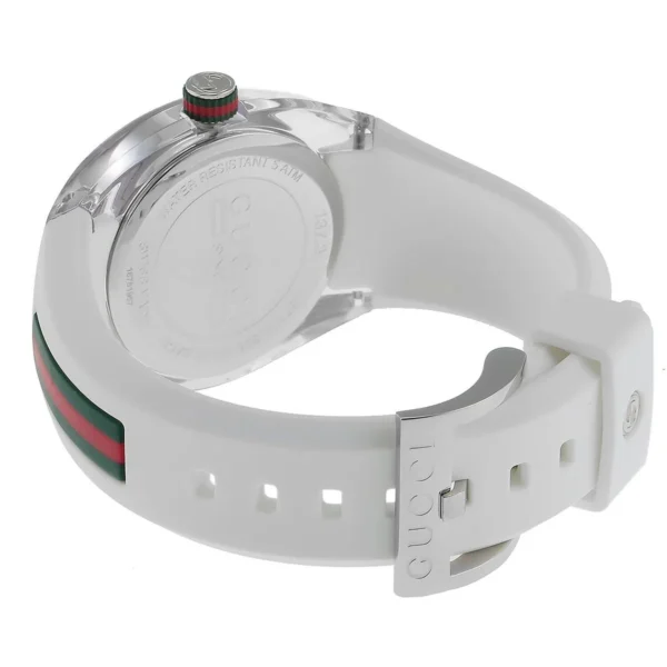 48eab44f-bdde-485c-9612-b7f99dd8c3dd_f1ad0d22-5294-4beb-b060-cff3070833db Gucci Sync Quartz White Dial White Rubber Strap Unisex Watch - YA137302