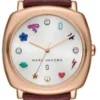4ab82fc8d5229b44ef93ed4b7c02e6b2_b9516199-af05-4c5b-a3e4-732b44390bda Marc Jacobs Mandy White Dial Brown Leather Strap Watch for Women - MJ1598