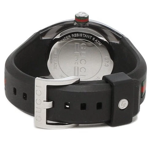 503522009001_12.jpg_sr Gucci Sync Quartz Black Dial Black Rubber Strap Watch For Men - YA137301