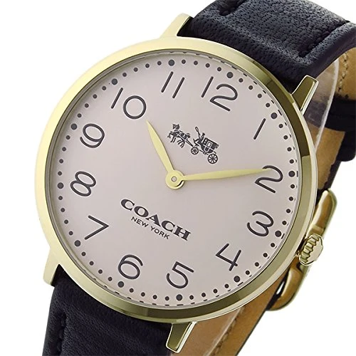 51SYNCRwf3L Coach Slim Easton White Dial Black Leather Strap Watch for Women - 14502683