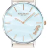 Coach Perry Blue Mother of Pearl Dial White Leather Strap Watch for Women - 14503270