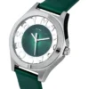 552c70e721fed382596882_5c7f057a-1698-46c2-9b3b-774de0633948 Marc Jacobs Henry Skeleton Green Dial Green Leather Strap Watch for Women - MBM1336