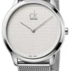 5547636249656904995 Calvin Klein Minimal White Dial Silver Mesh Bracelet Watch for Women - K3M2212Y