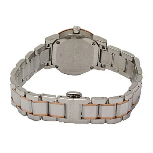 57-620608_a3ff016f-6ffe-4c57-9d0d-a5ebfed3bdf7 Burberry The City Silver Dial Two Tone Steel Strap Watch for Women - BU9214