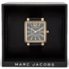 Marc Jacobs Vic Black Dial Black Leather Strap Watch for Women - MJ1522