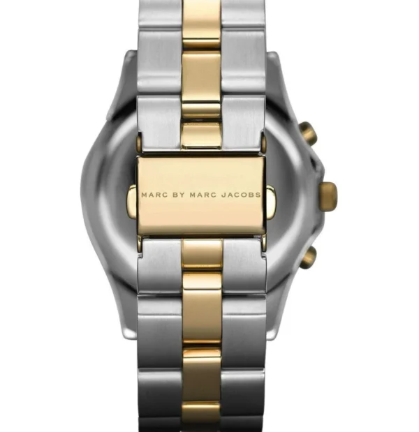 5d6175d79d368395071771a2a3232e7e Marc Jacobs Blade Chronograph Silver Dial Two Tone Steel Strap Watch for Women - MBM3177