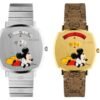5e2c315d7baf950e018ae7cc_pjimage-3_baf17a7e-8609-4df6-a9ed-a18b86d8a3f6 Gucci Grip Disney Mickey Mouse Gold Dial Brown Leather Strap Watch For Women - YA157420