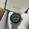 5e92d2f2-646c-409c-a121-d57c72c79340 Gucci Dive Quartz Black Dial Silver Steel Strap Watch For Men - YA136212