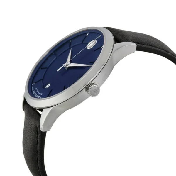 606874-4-1200x1200 Movado 1881 Automatic Blue Dial Black Leather Strap Watch For Men - 606874