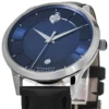 606874_60367c7ecc006 Movado 1881 Automatic Blue Dial Black Leather Strap Watch For Men - 606874
