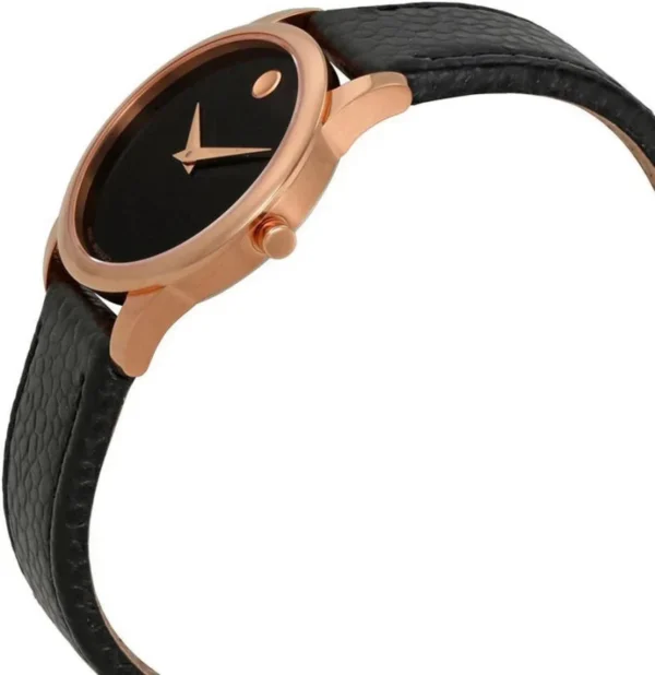 607061-movado-original-imagya2rthzzvhxh Movado Museum Classic Black Dial Black Leather Strap Watch For Women - 607061