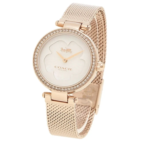 615871e6-fbbd-43b5-9907-ff66cf6da08f Coach Park Mother of Pearl Dial Rose Gold Mesh Bracelet Watch for Women - 14503511