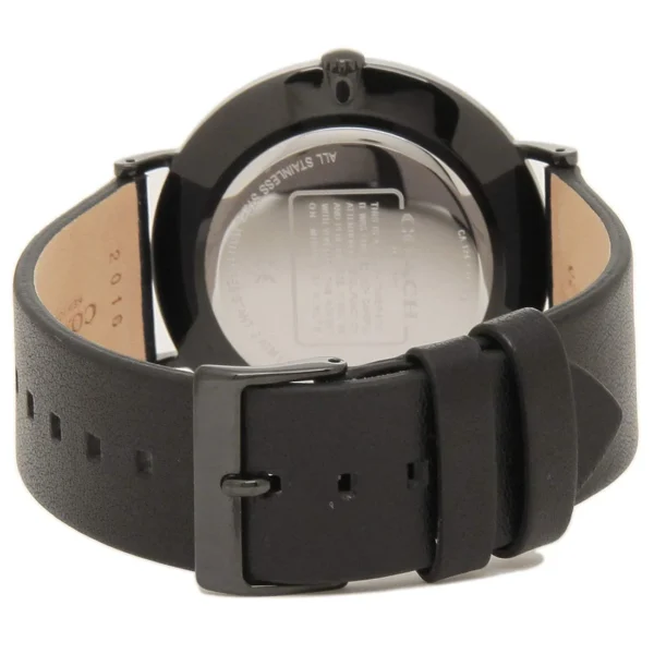618IjDnDw9L Coach Charles Black Dial Black Leather Strap Watch for Men - 14602434