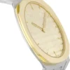 61IZTx3n25L._AC_UY1000 Gucci 25H Quartz Gold Dial Silver Steel Strap Watch for Men - YA163405
