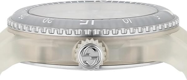 61LfBBOa7YL._AC_UY350 Gucci Dive Automatic White Dial White Rubber Strap Unisex Watch - YA136342