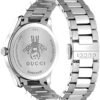 Gucci G Timeless Quartz Black Dial Silver Steel Strap Watch For Women - YA1264136