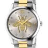 Gucci G Timeless Quartz Silver Dial Two Tone Steel Strap Watch For Women - YA126596