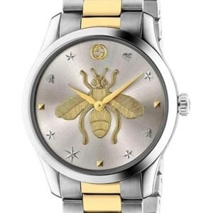 Gucci G Timeless Quartz Silver Dial Two Tone Steel Strap Watch For Women - YA126596