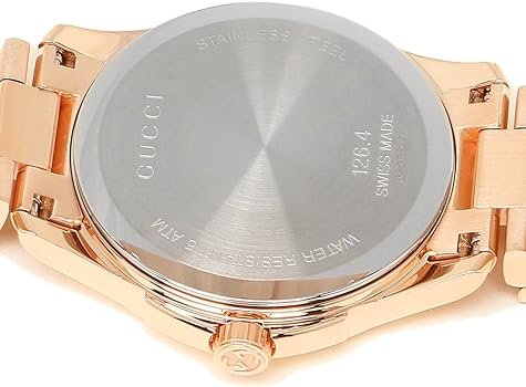 61Vj8L4ilNL._AC_UY350 Gucci G Timeless Quartz Gold Dial Gold Steel Strap Watch For Women - YA126482
