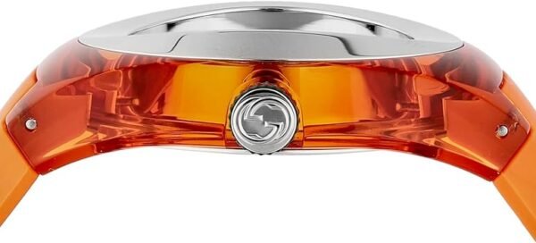 61WzmV5f-lL._AC_UY350_f6f8b4fa-7a70-4484-9e56-6a3d44a58d1a Gucci Sync XXL Quartz Orange Dial Orange Rubber Strap Unisex Watch - YA137108