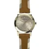 Burberry The City Gold Dial Brown Leather Strap Watch for Women - BU9133