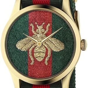 61s4d-JBvvS._AC_UX679 Gucci Le Marche des Merveilles Green & Red Dial Green & Red NATO Strap Unisex Watch - YA126487