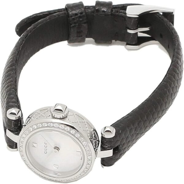 61tbIxIog9L._AC_UY900_f1bc9343-ca00-405e-8aa1-2cff1f1820ec Gucci Diamantissima Diamonds Mother of Pearl Dial Black Leather Strap Watch For Women - YA141511