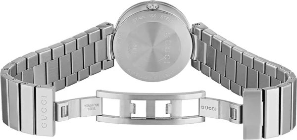 6351411d3bc5295d9f5041c2-gucci-interlocking-iconic-bezel-black_2ae519ed-9fd5-4e70-b2ca-31e0c9030a02 Gucci G Interlocking Silver Dial Silver Steel Strap Watch For Women - YA133503