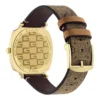 658532923_max_6fa908bd-7aa7-4fbe-a30e-fe66ba3101a6 Gucci Grip Disney Mickey Mouse Gold Dial Brown Leather Strap Watch For Women - YA157420