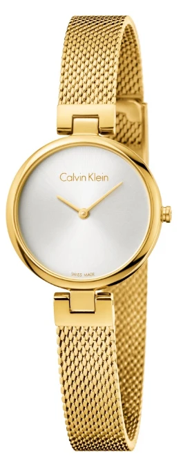 664b8d2512abb77d338ecea0c789a738 Calvin Klein Authentic White Dial Rose Gold Mesh Bracelet Watch for Women - K8G23526